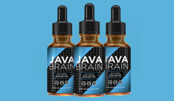 Java Brain dietary supplement bottle with dropper – cognitive enhancer for coffee, 1 fl oz